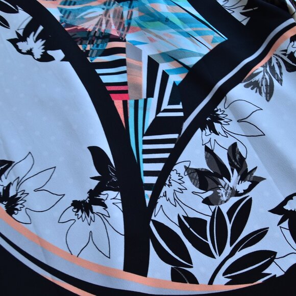 Chicos Chico's Reversible Black Multi Kimono Cardigan Jacket Size 3 XL NWT - Picture 14 of 14